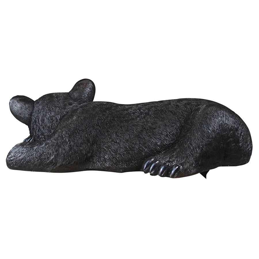 Lemont the Lovable Lounger Black Bear Statue