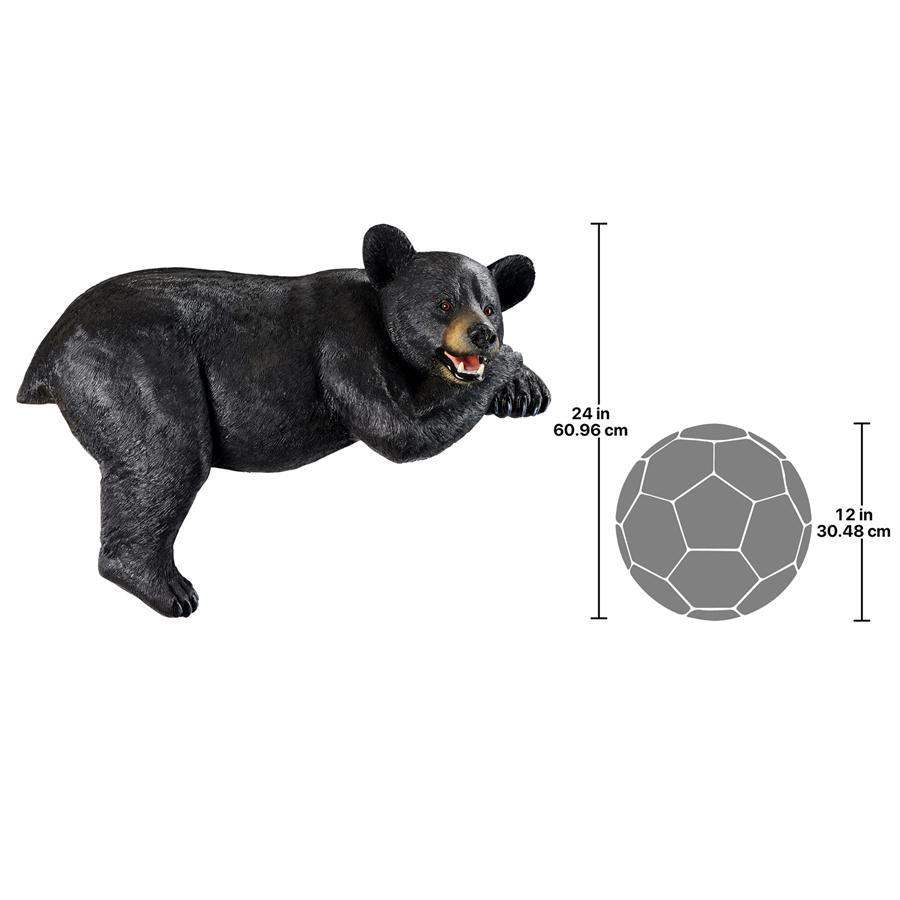 Lemont the Lovable Lounger Black Bear Statue