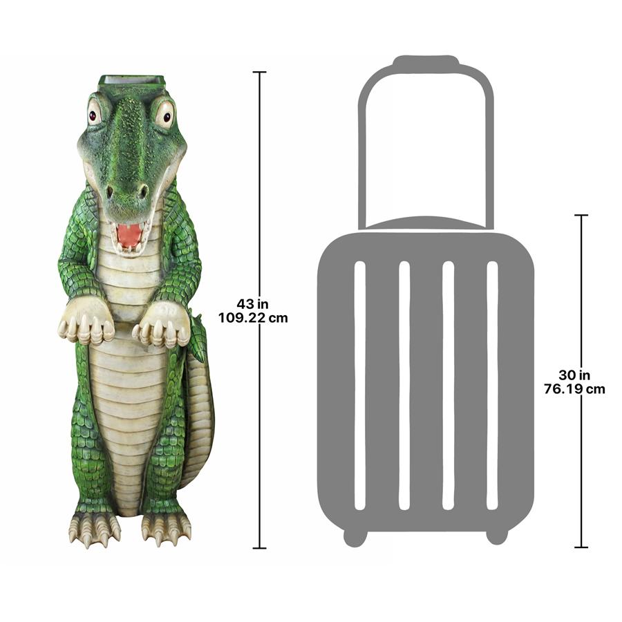 Postal Gator Mail Post Sleeve Statue