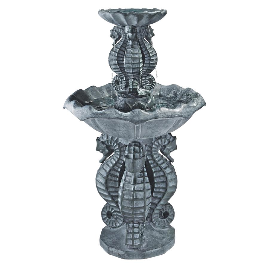 Spirit of the Ocean Two-Tier Seahorse Fountain