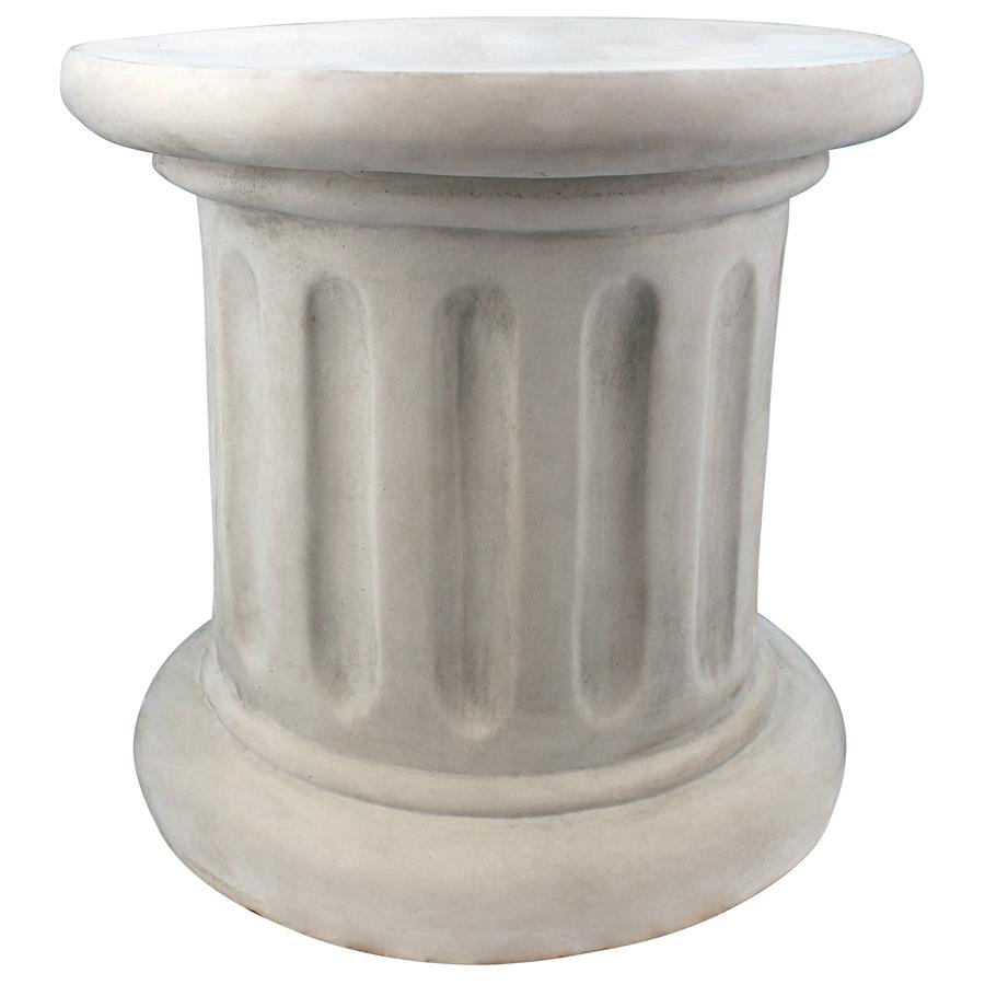 Roman Doric Column Classical Fluted Architectural Plinth: Wide
