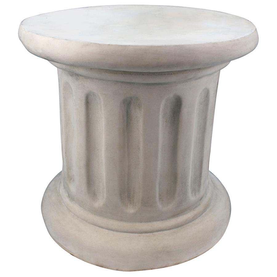 Roman Doric Column Classical Fluted Architectural Plinth: Wide