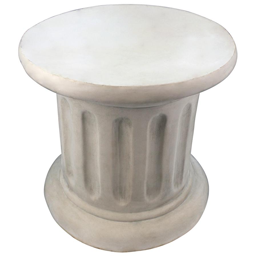 Roman Doric Column Classical Fluted Architectural Plinth: Wide