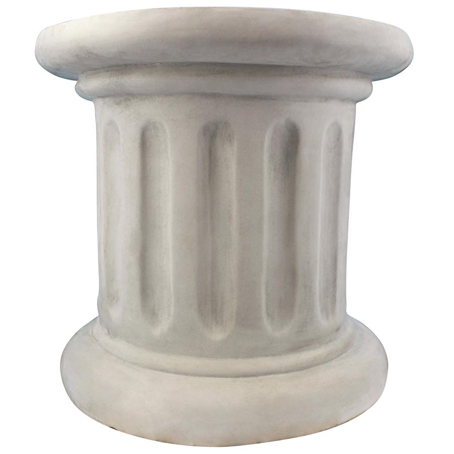 Roman Doric Column Classical Fluted Architectural Plinth: Wide