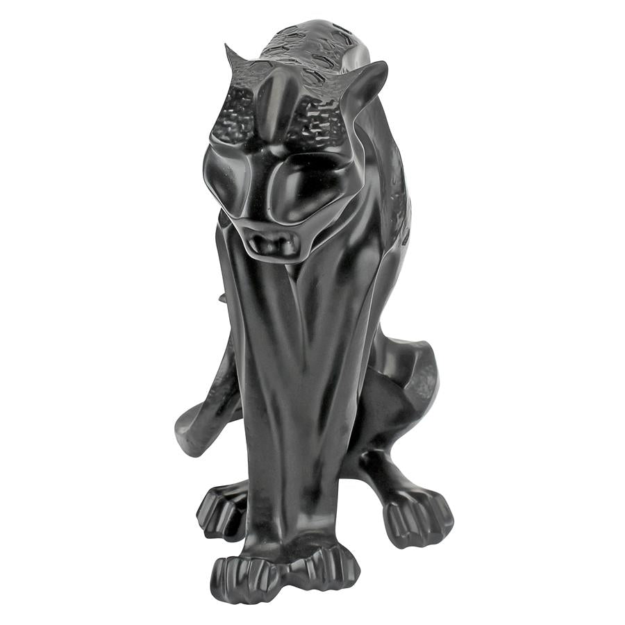 Rampant Tranquility Jungle Jaguar Panther Statue: Each