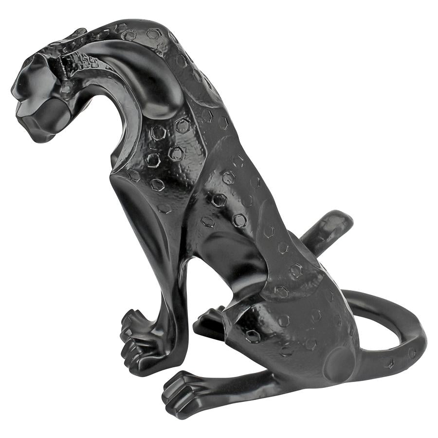 Rampant Tranquility Jungle Jaguar Panther Statue: Each