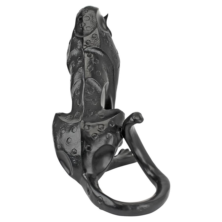 Rampant Tranquility Jungle Jaguar Panther Statue: Each