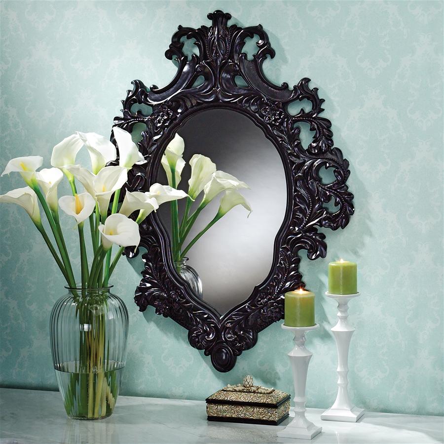 Madame Antoinette Ebony Black Salon Mirror
