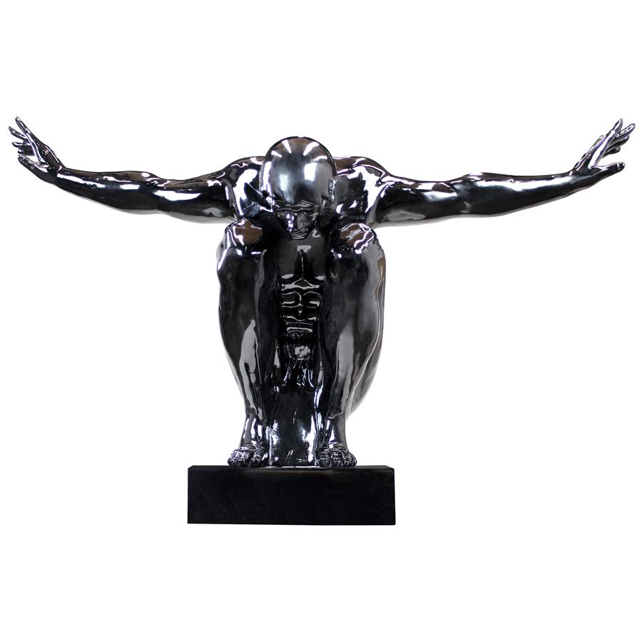 Sustained Ambition Modern Male Nude Statue