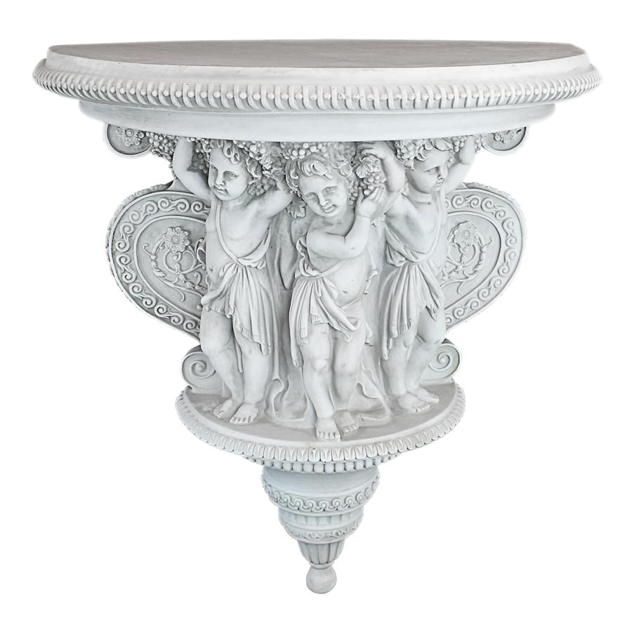 Cherubs of the Wine Harvest Sculptural Wall Console Table