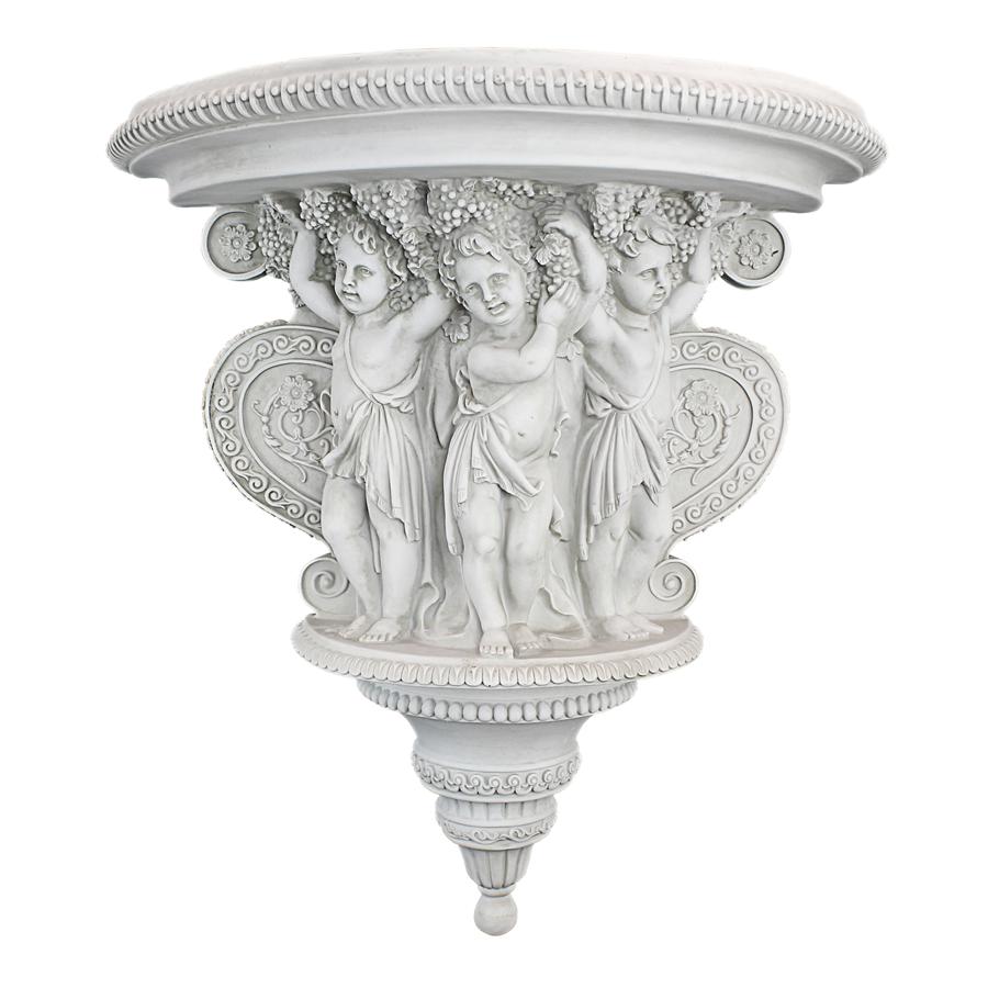 Cherubs of the Wine Harvest Sculptural Wall Console Table