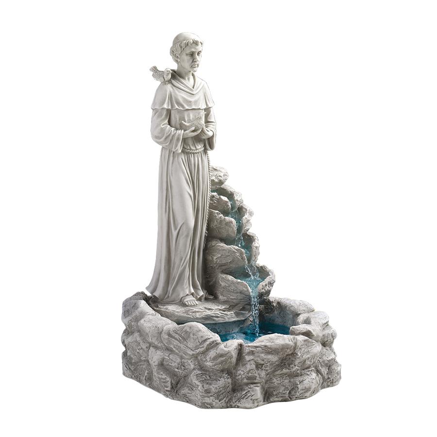 Nature's Blessed Prayer St. Francis Sculptural Fountain