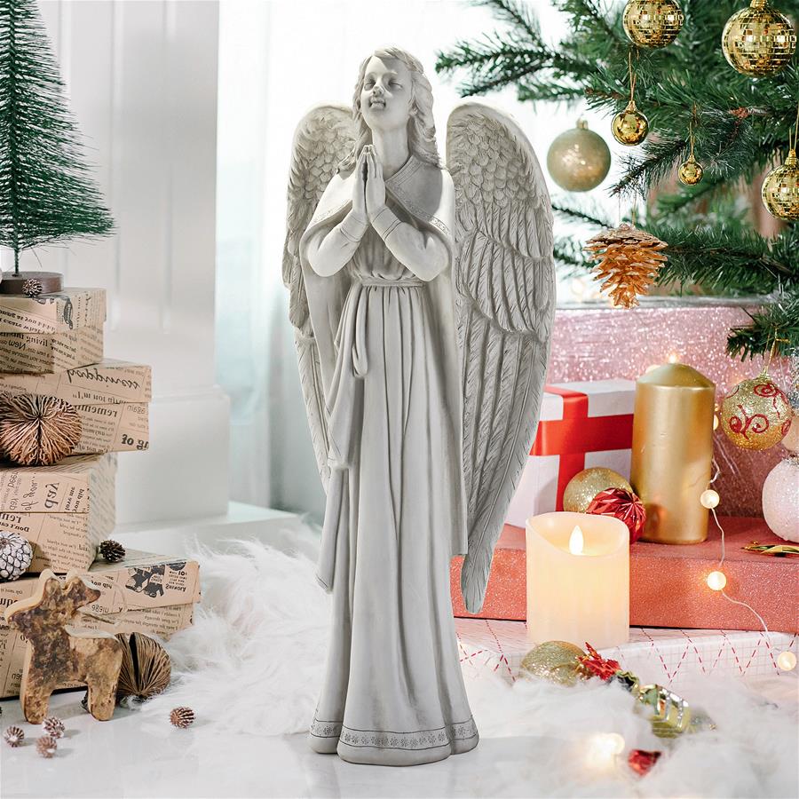 Divine Guidance: Praying Angel Garden Statue: Large