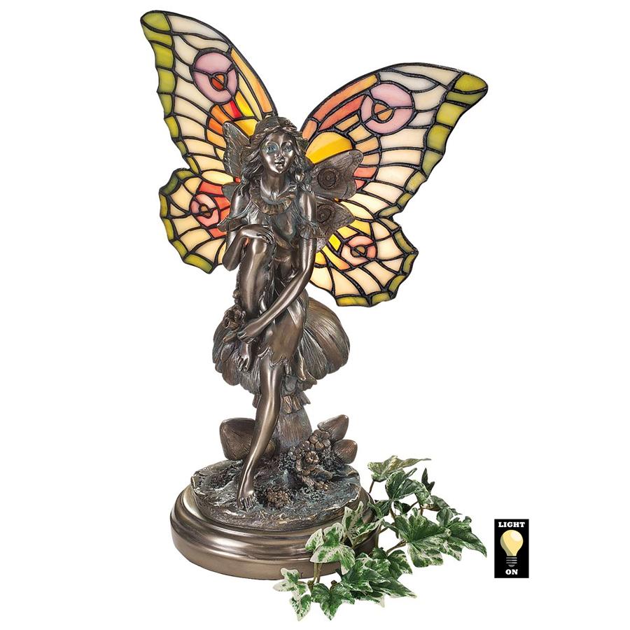 Fairy of the Glen Tiffany-Style Stained Glass Illuminated Statue