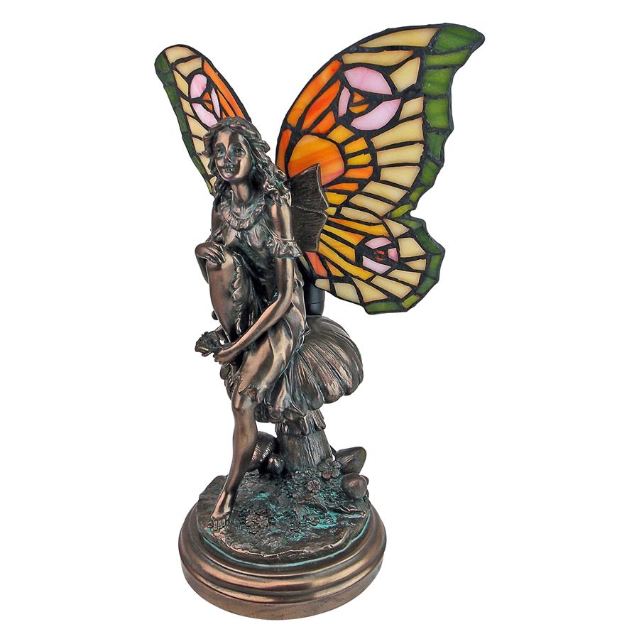 Fairy of the Glen Tiffany-Style Stained Glass Illuminated Statue