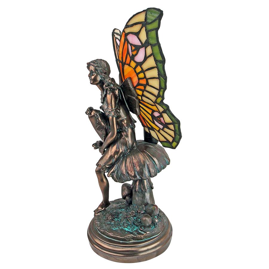 Fairy of the Glen Tiffany-Style Stained Glass Illuminated Statue