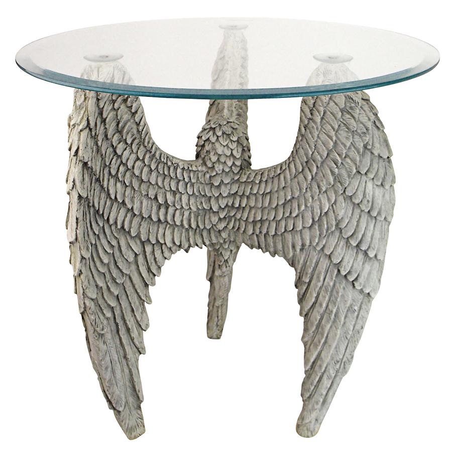 Angel Wings at Our Feet Glass-Topped Sculptural Table