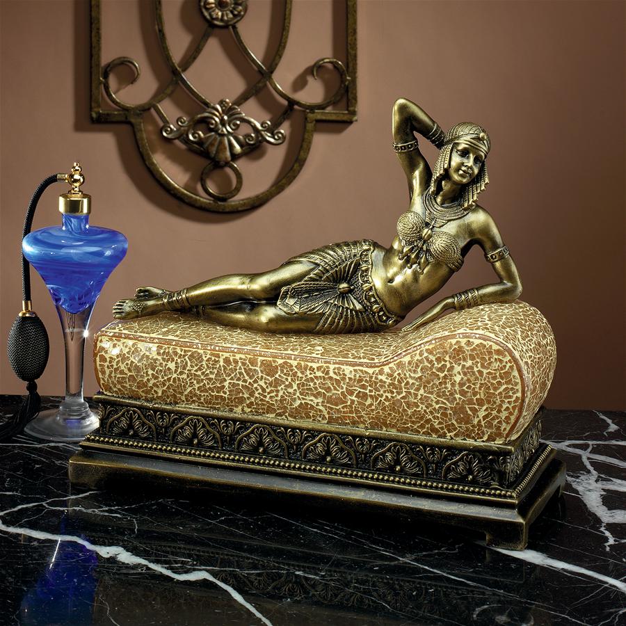 Cleopatra, Queen of Egypt Art Deco Mosaic Glass Lamp