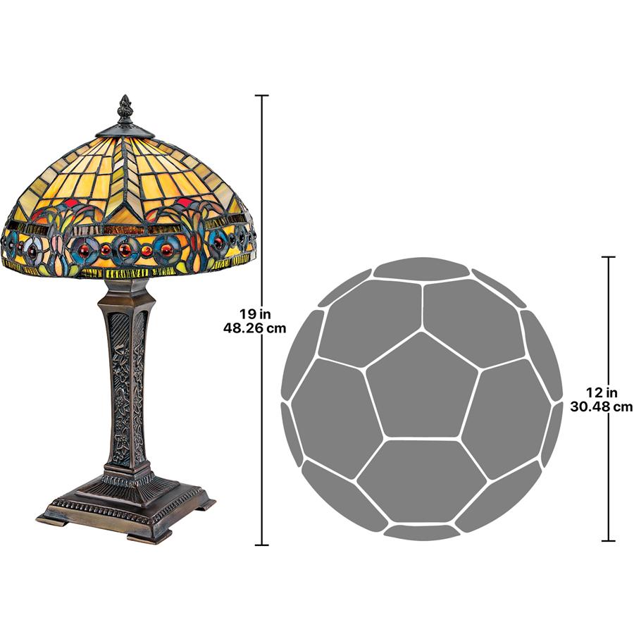 The Carlisle Beaux-Arts Stained Glass Lamp