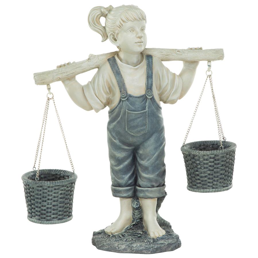 Flowers for Felicity Little Girl Garden Statue: Large