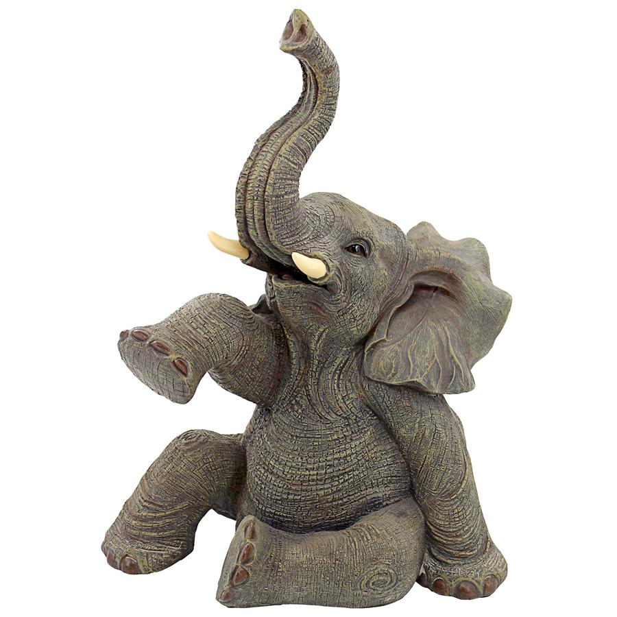 Petey the Pint-Sized Pachyderm Elephant Garden Statue