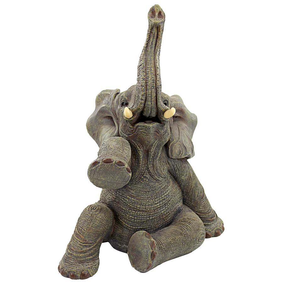 Petey the Pint-Sized Pachyderm Elephant Garden Statue