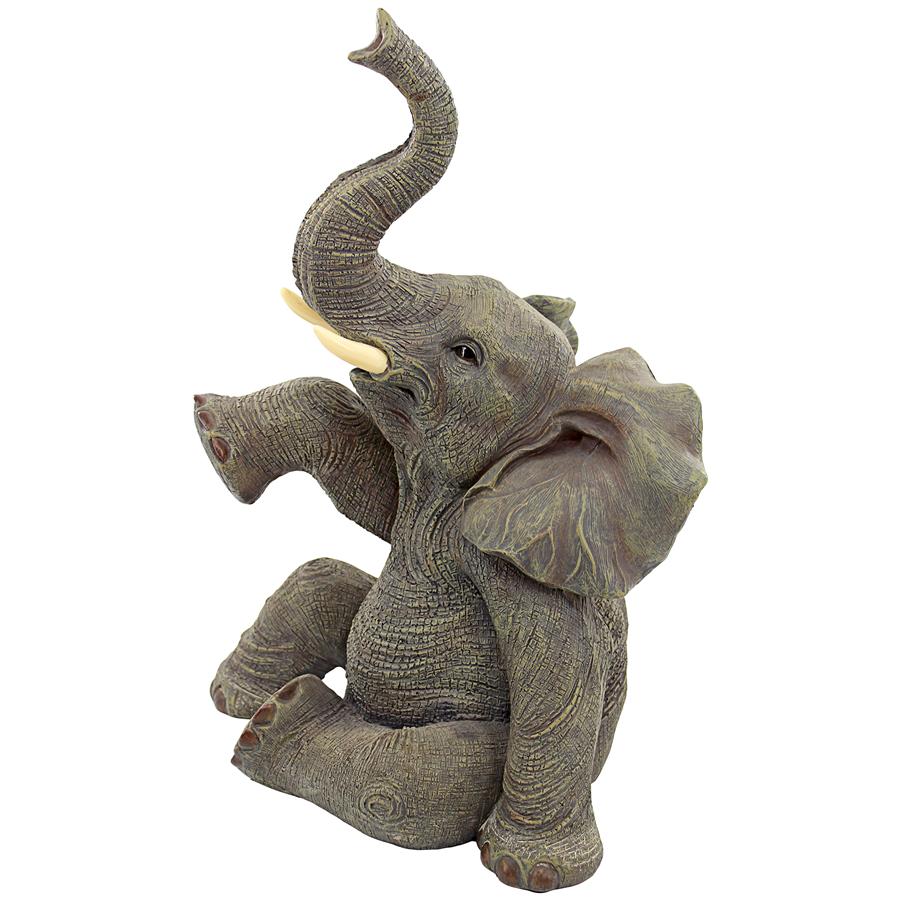 Petey the Pint-Sized Pachyderm Elephant Garden Statue