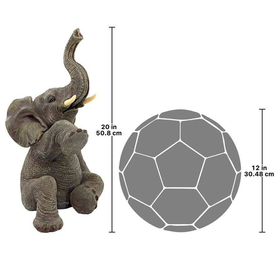 Petey the Pint-Sized Pachyderm Elephant Garden Statue