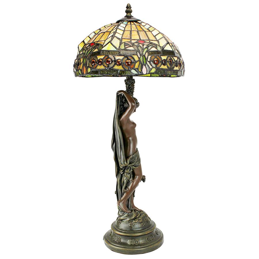 Lucina, Goddess of Light Stained Glass Lamp