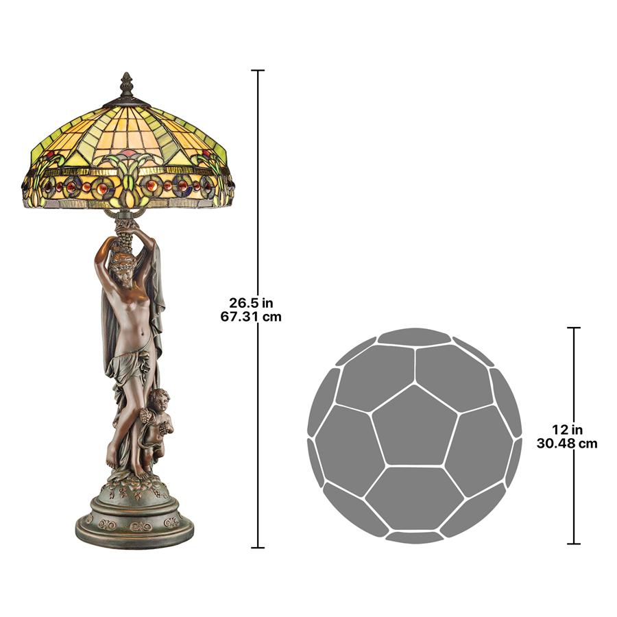 Lucina, Goddess of Light Stained Glass Lamp