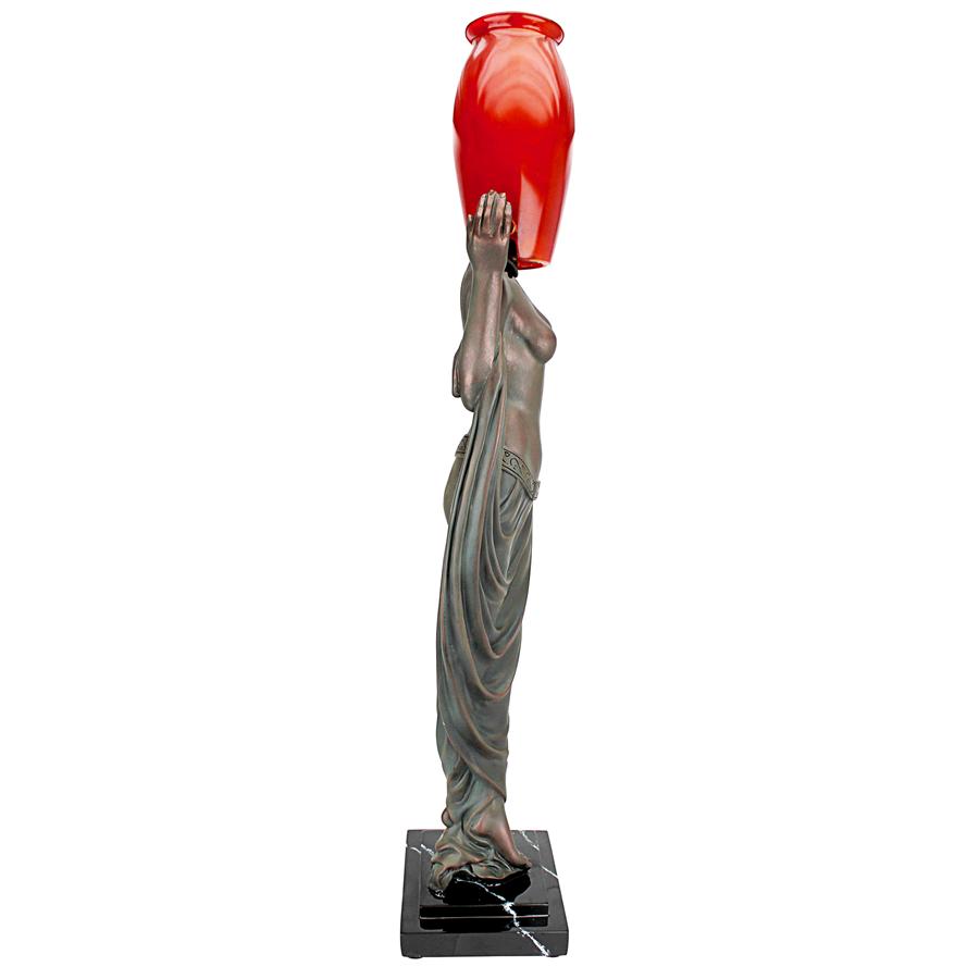 Art Deco Goddess of Light Sculptural Table Lamp