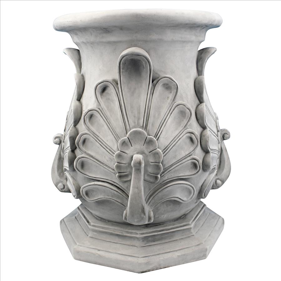 Classic Peacock Statuary Pedestal: Stone Finish