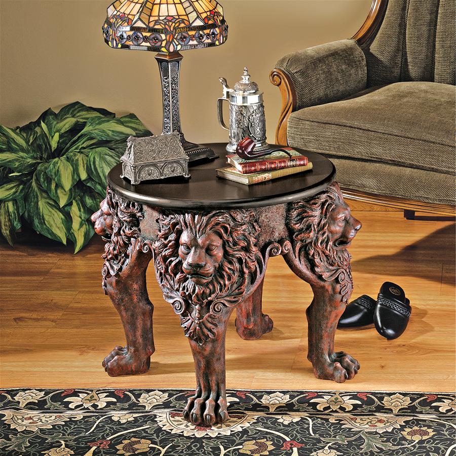 Lord Raffles Lion Leg Sculptural Gothic Side Table