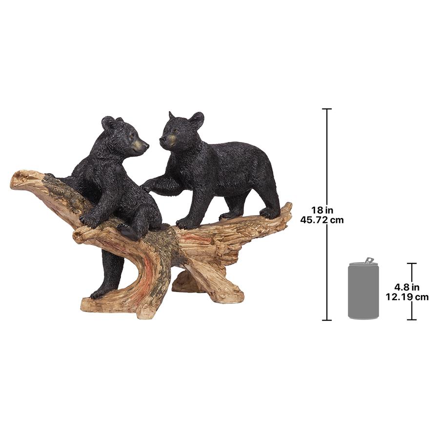 Mischievous Bear Cubs Statue