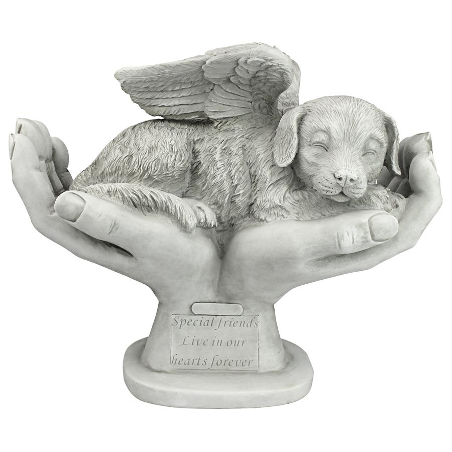 In God's Hands Dog Memorial Statue