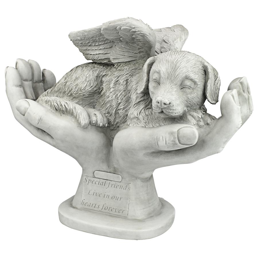 In God's Hands Dog Memorial Statue