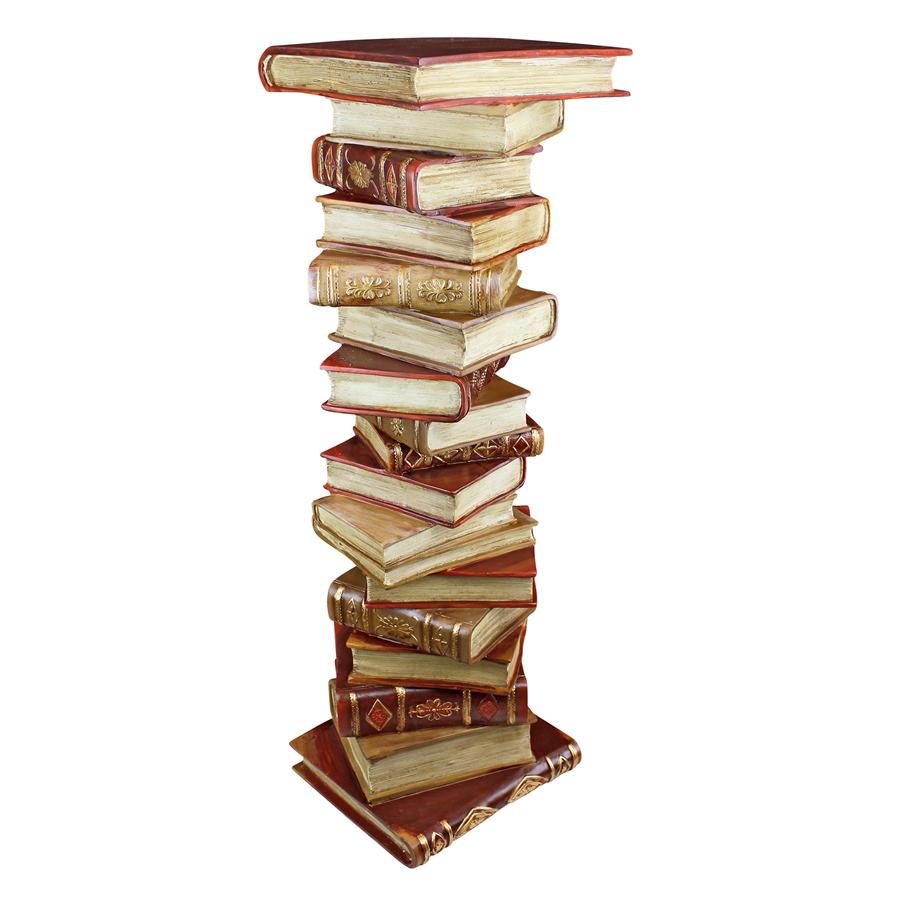 Power of Books Sculptural Pedestal Column