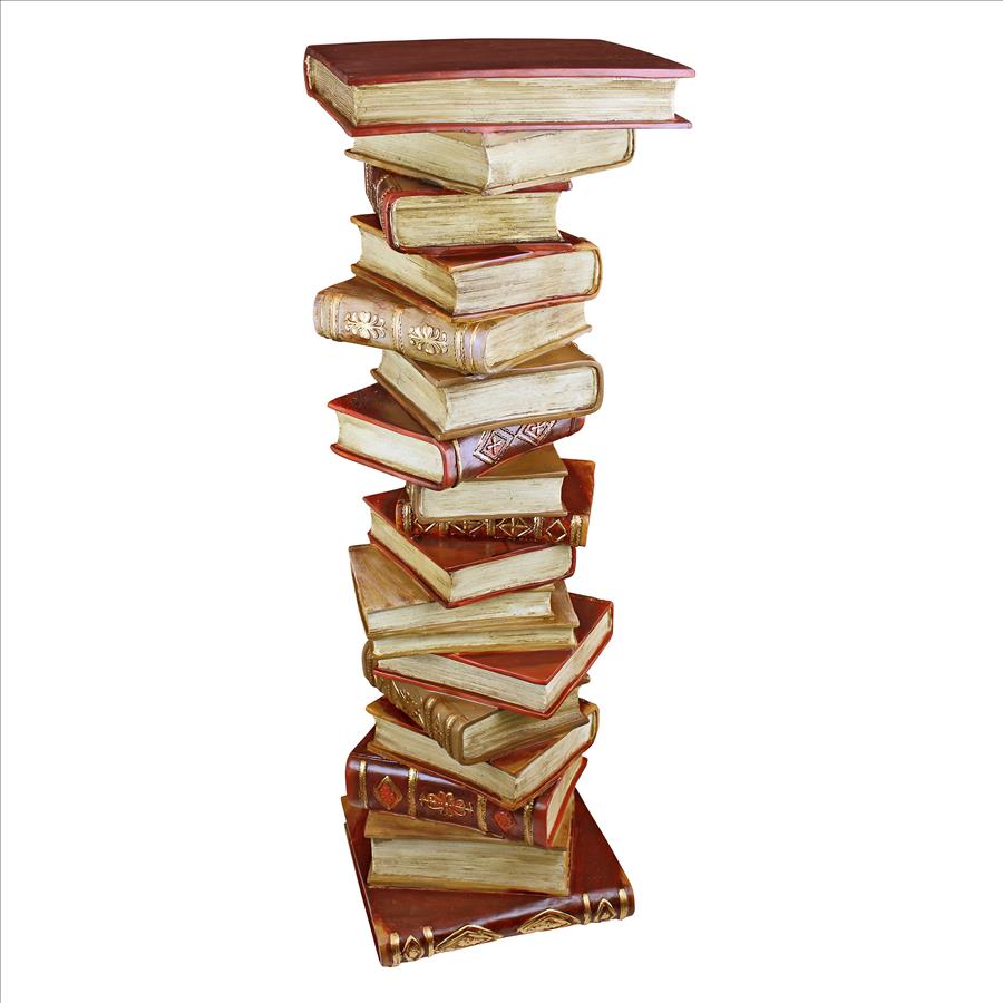 Power of Books Sculptural Pedestal Column