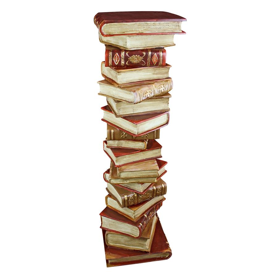 Power of Books Sculptural Pedestal Column