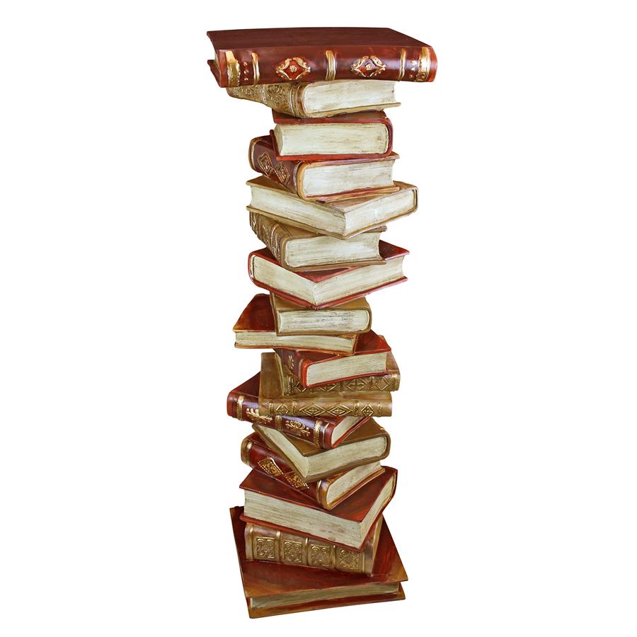 Power of Books Sculptural Pedestal Column