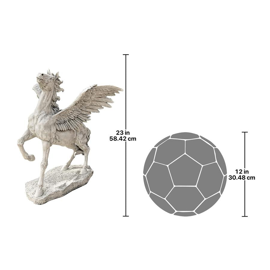 Grand Pegasus Winged Horse Sculpture