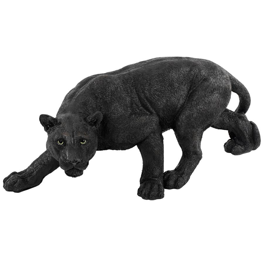 Shadowed Predator Black Panther Statue: Medium