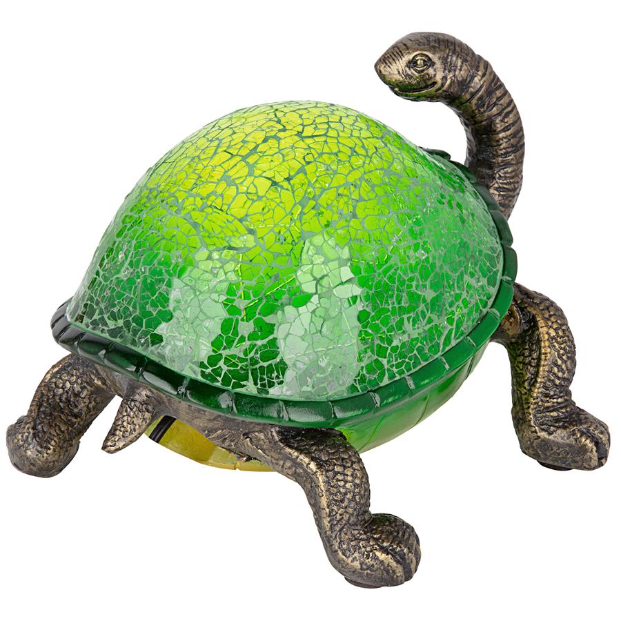 Nocturnal Turtle Mosaic Glass Illuminated Sculpture