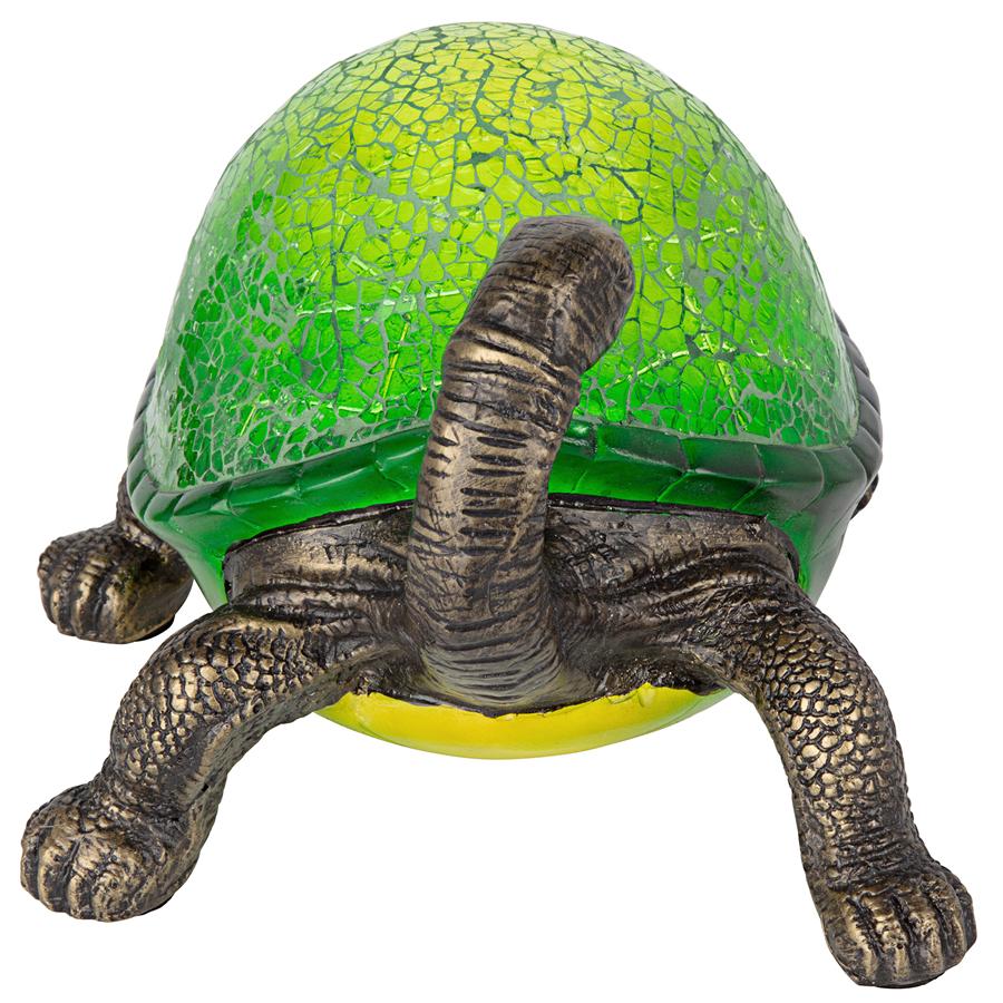 Nocturnal Turtle Mosaic Glass Illuminated Sculpture