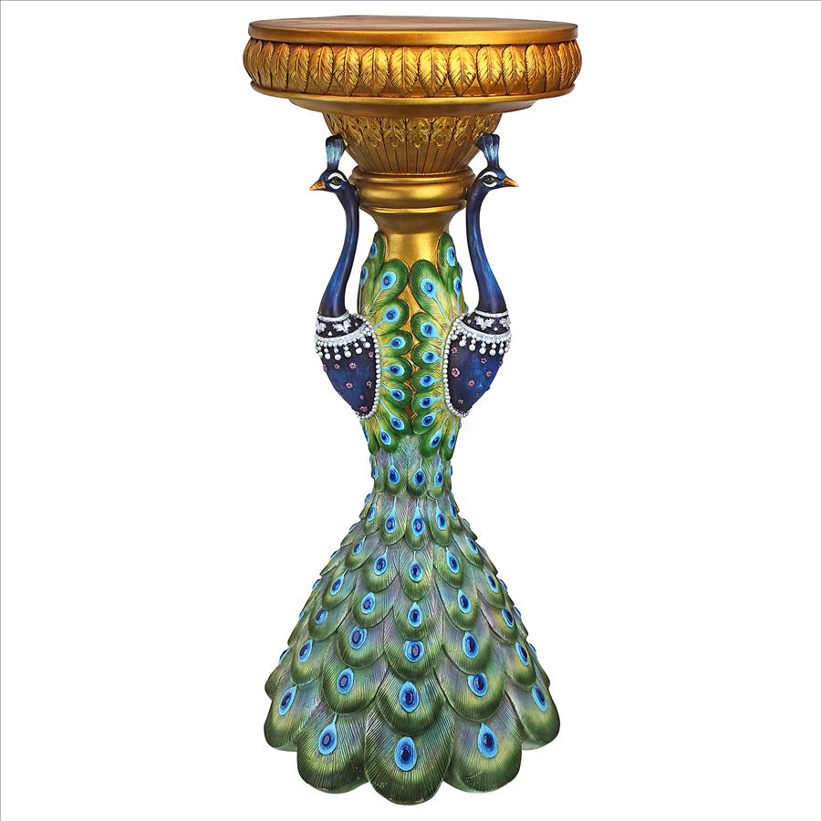 Great Ruler Peacock Sculptural Pedestal Column