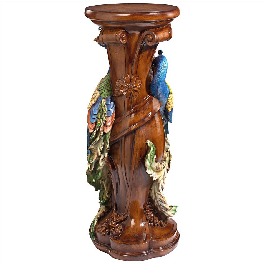 Chateau de Saumer Peacock Sculptural Pedestal