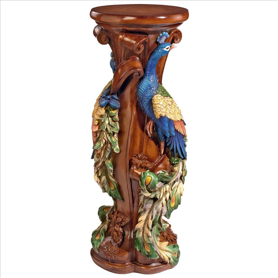 Chateau de Saumer Peacock Sculptural Pedestal