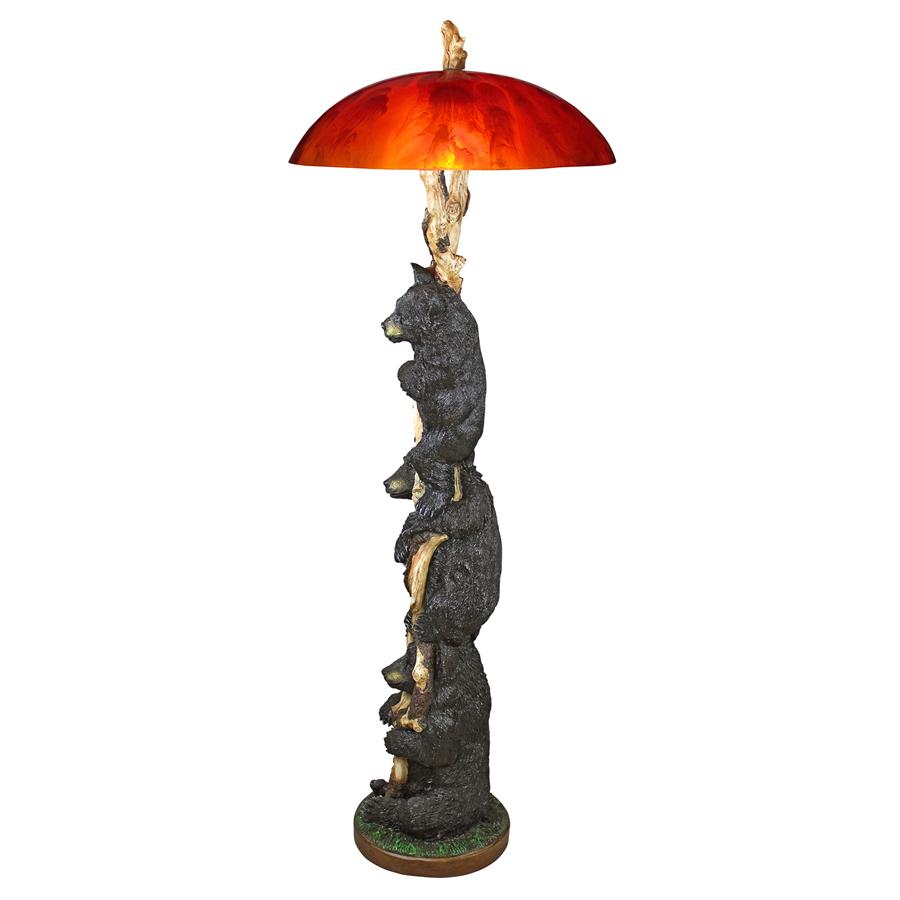 Setting Sun Black Bear Sculptural Floor Lamp