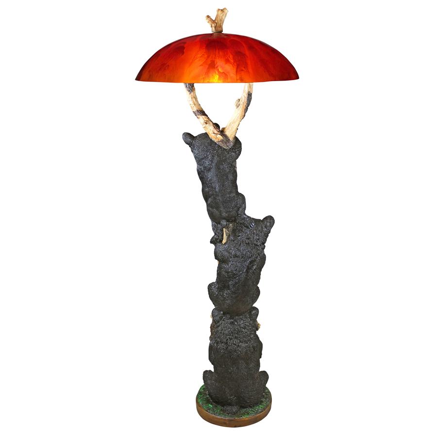 Setting Sun Black Bear Sculptural Floor Lamp