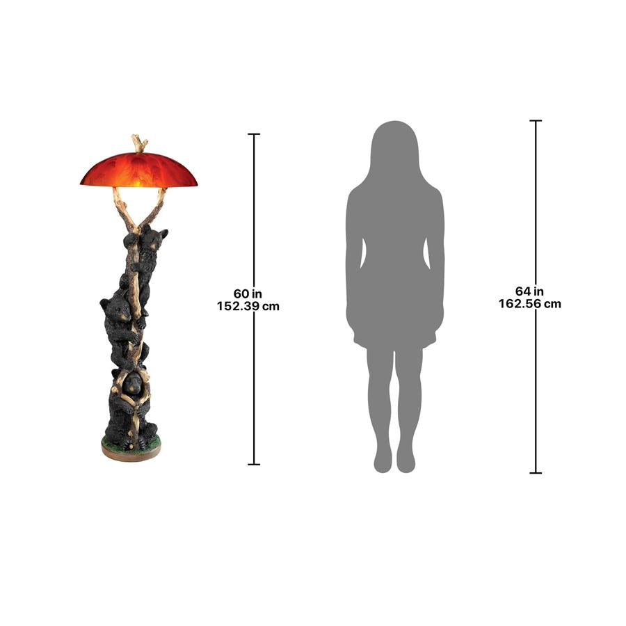 Setting Sun Black Bear Sculptural Floor Lamp